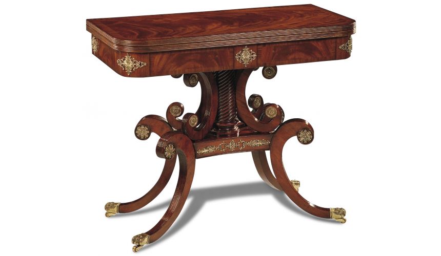 Functional Flip Top Game Or Side Table, Top Console Card Table