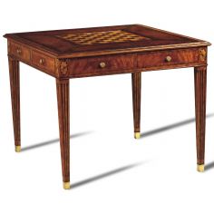 Game Card Tables & Game Chairs Crotch Mahogany Game Table Chess Board
