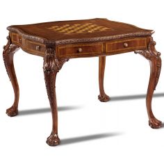 Game Card Tables & Game Chairs Fancy Carved Game Table