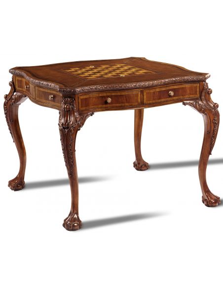 Fancy Carved Game Table