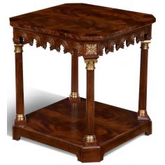 Square & Rectangular Side Tables Crotch Mahogany End Table