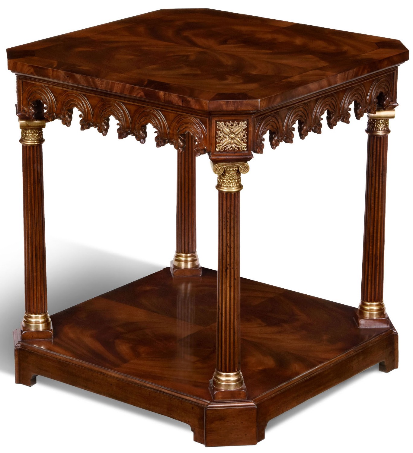 Square & Rectangular Side Tables Crotch Mahogany End Table