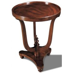 Round & Oval Side Tables Crotch Mahogany Lamp Table