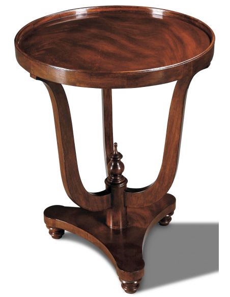 Crotch Mahogany Lamp Table