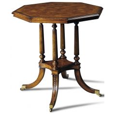 Round & Oval Side Tables Myrtle Burl Octagonal Side Table