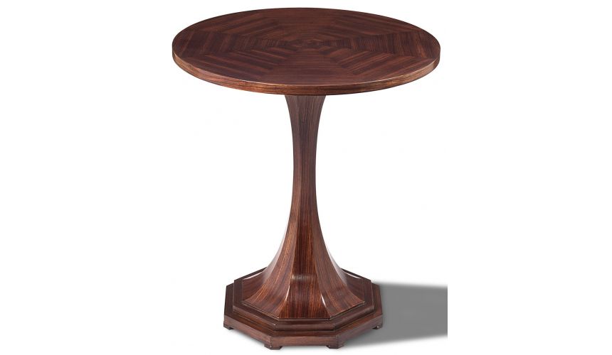 Round & Oval Side Tables Zebrano Occasional Table