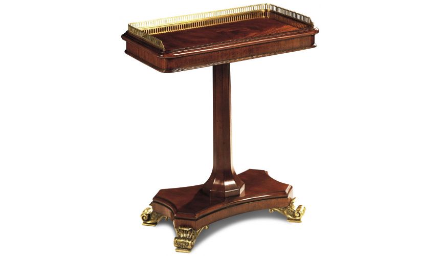 Square & Rectangular Side Tables Crotch Mahogany Rectangular Occasional Table