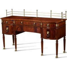 Breakfronts & China Cabinets Crotch Mahogany Gallery Sideboard