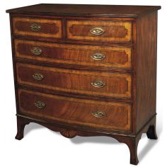 Chest of Drawers Myrtle Burl Bow Front Chest