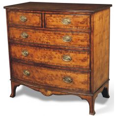 Chest of Drawers Myrtle Burl Bow Front Chest 2