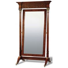 Mirrors, Screens, Decrative Pannels Crotch Mahogany Standing Mirror