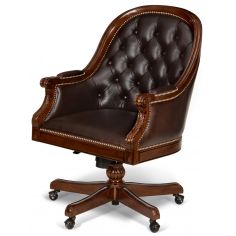 Office Chairs Mahogany Swivel Desk Chair
