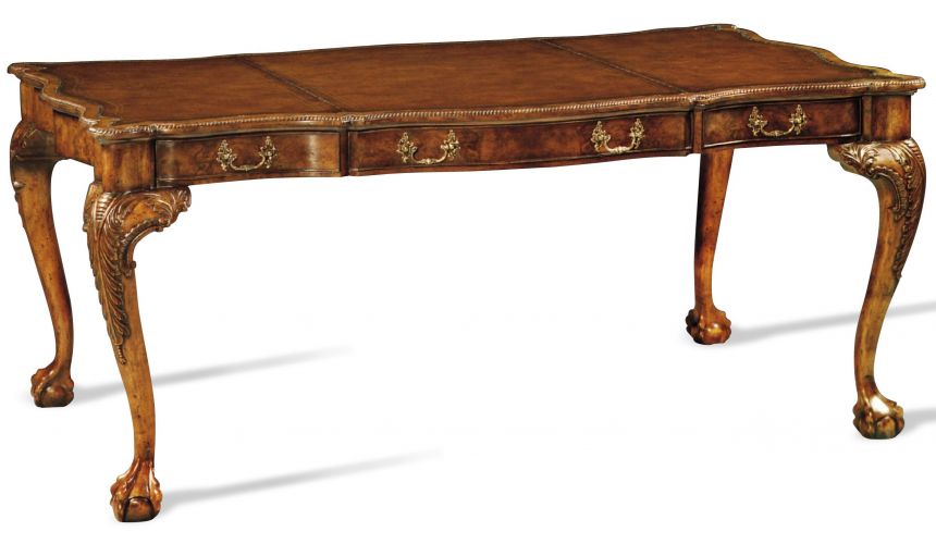 burled walnut desk