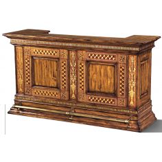 Upscale Bar Furniture Hand Planed Heavily Distressed Bar Counter