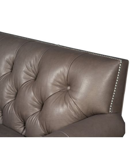 SOFA, COUCH & LOVESEAT Luxurious grey leather sofa