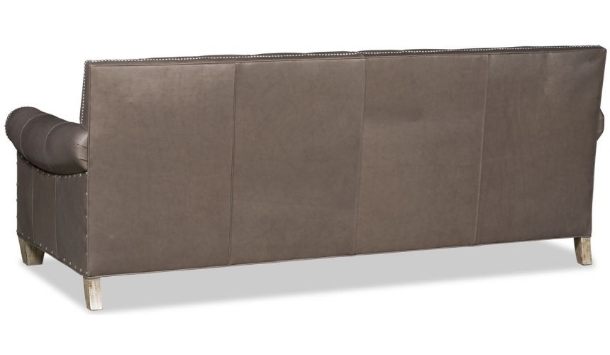 SOFA, COUCH & LOVESEAT Luxurious grey leather sofa