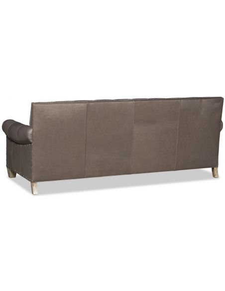 SOFA, COUCH & LOVESEAT Luxurious grey leather sofa