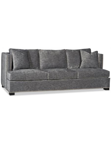 Stunning contemporary style smoke grey sofa