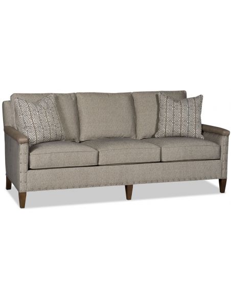 Grey tweed contemporary sofa