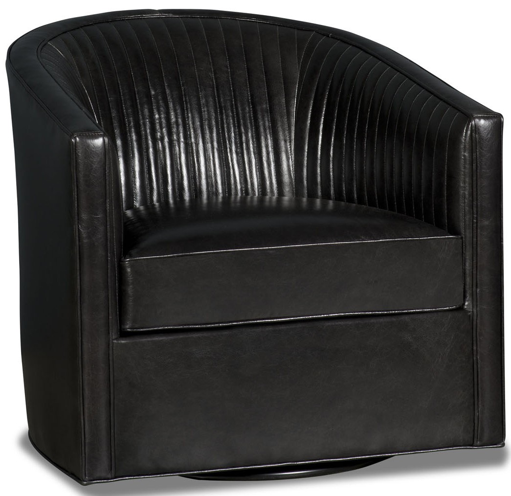 MOTION SEATING - Recliners, Swivels, Rockers Leather barrel style swivel chair