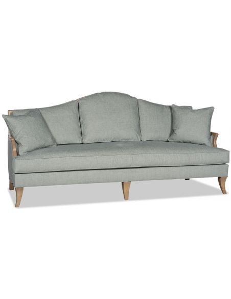 Dove grey sofa curved back