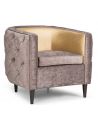Luxury Leather & Upholstered Furniture transitional style tufted barrel chair