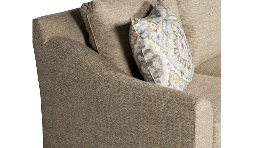 SOFA, COUCH & LOVESEAT Sofa covered in a textured oatmeal colored fabric