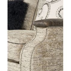 SOFA, COUCH & LOVESEAT Sofa covered in a textured oatmeal fabric 2