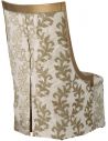 Dining Chairs Chic slipper chair in gold and cream brocade fabric