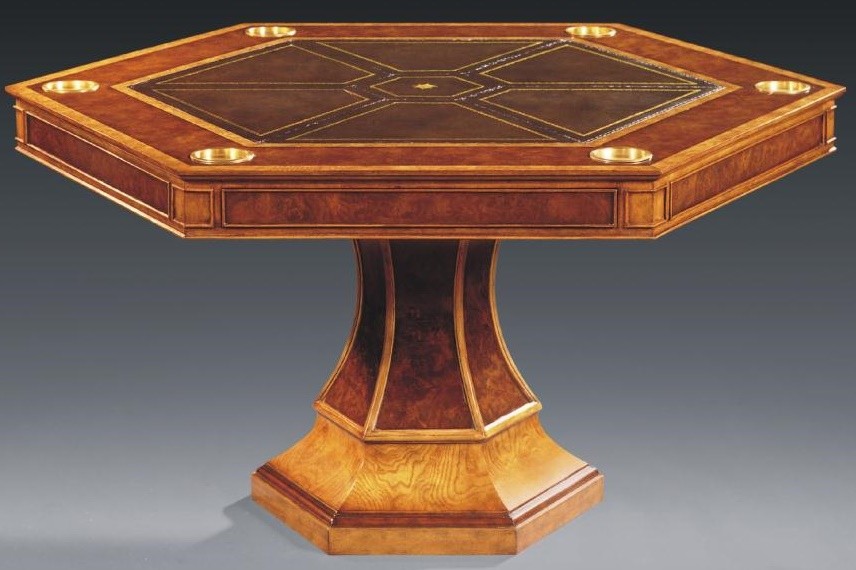 Game Card Tables & Game Chairs Luxurious Home Accents Hexagonal Game Table