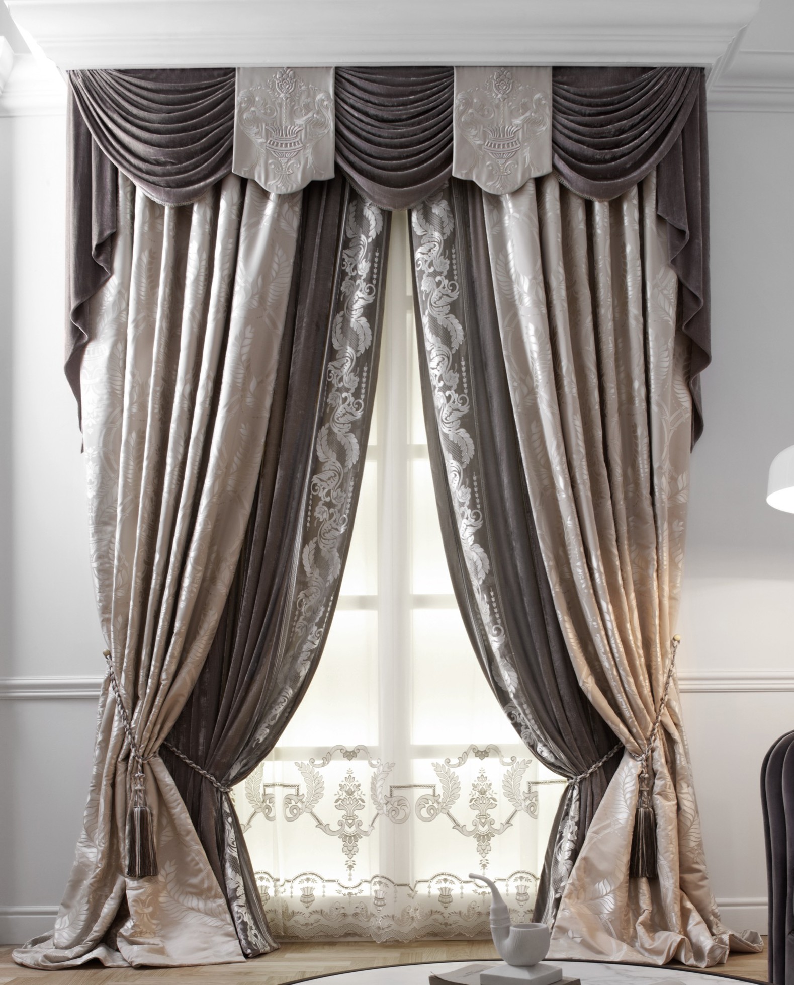 Custom Window Treatments Hand made draperies from our Masterpiece Collection. 55