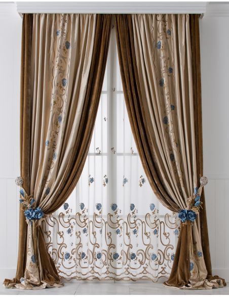 Hand made draperies from our Masterpiece Collection. 76