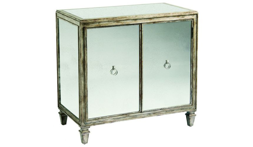 LUXURY BEDROOM FURNITURE Fabric or leather paneled nightstand