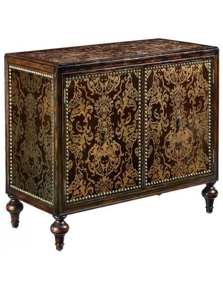 Fabric or leather paneled nightstand
