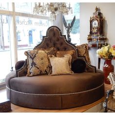 Modern Furniture Round sofa foyer or lobby seating.