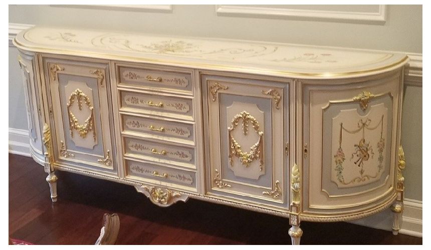 Dining Tables Venetian hand painted round dining set.