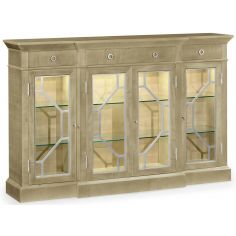 Breakfronts & China Cabinets Modern light color breakfront display cabinet