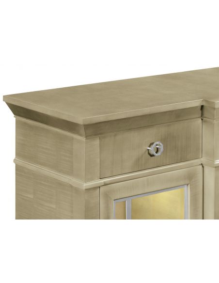 Breakfronts & China Cabinets Modern light color breakfront display cabinet