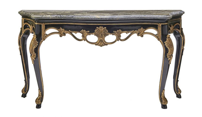 Console & Sofa Tables Traditional console table with carved details
