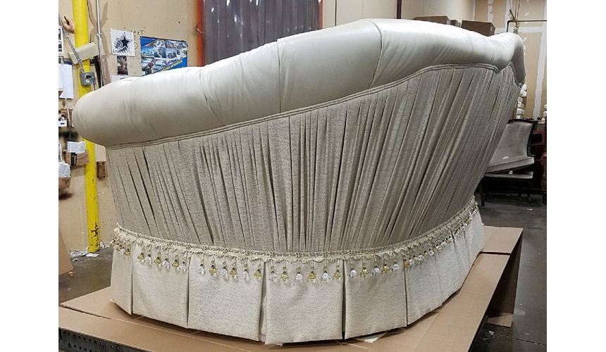 Luxury Leather & Upholstered Furniture 34 Luxury sofa. Fancy white leather sofa