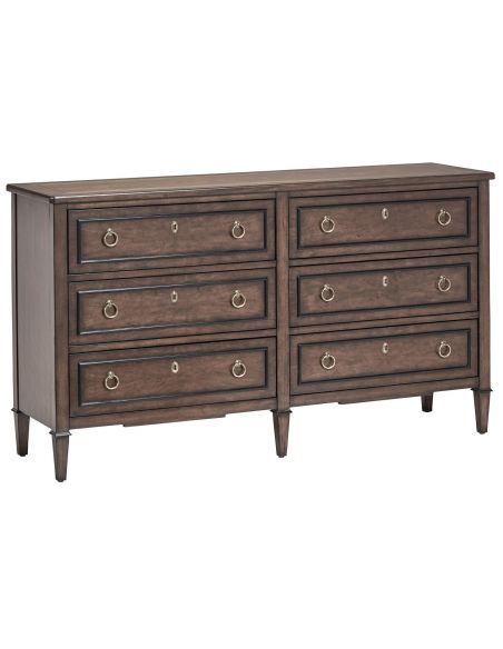 Nicely detailed stylish chest of drawers