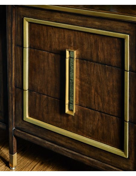Chest of Drawers Art Deco styled dresser in ebony and cherry wood