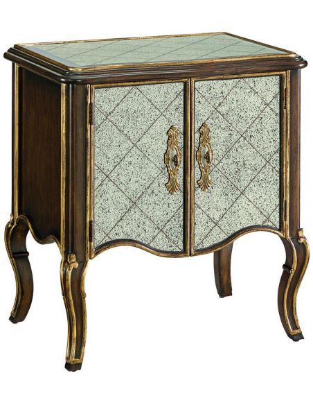 Antique mirror high style night stand