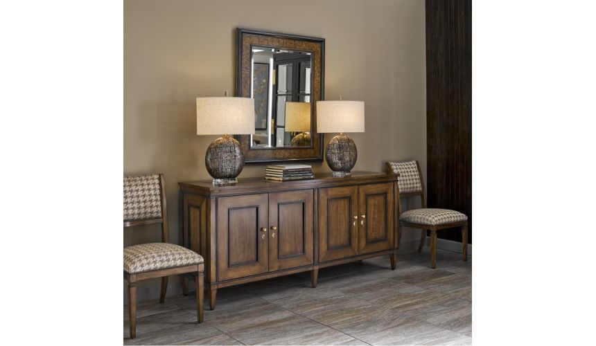 Breakfronts & China Cabinets Stylish dining room breakfront with a pleasant understated elegance