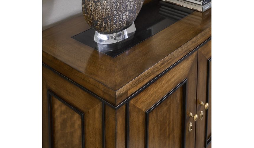 Breakfronts & China Cabinets Stylish dining room breakfront with a pleasant understated elegance