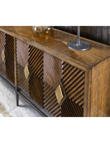 Breakfronts & China Cabinets Stylish TV console cabinet with a pleasant understated elegance