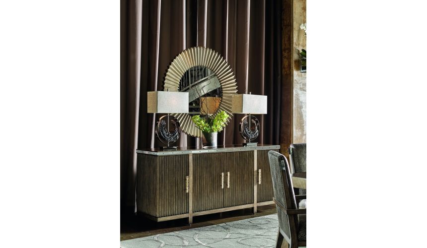 Breakfronts & China Cabinets Elegant features for this modern breakfront cabinet