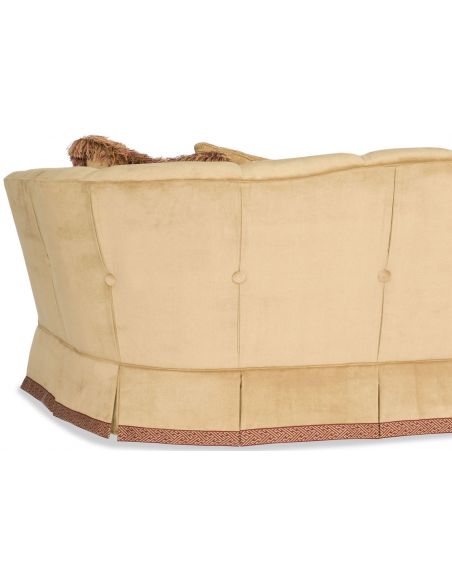 Luxury Leather & Upholstered Furniture Soft and luxurious beige sofa