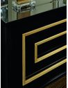 Breakfronts & China Cabinets Art Deco styled dining room breakfront server in ebony and cherry wood
