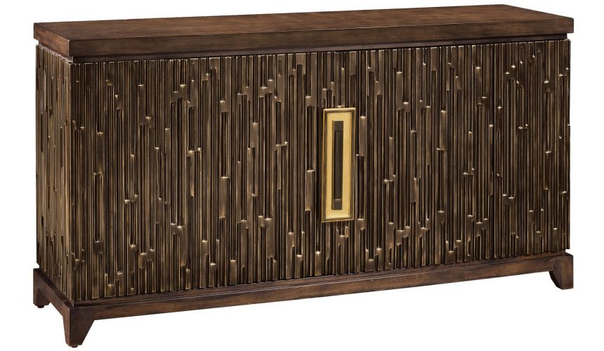 Breakfronts & China Cabinets Unique bold details on this contemporary breakfront